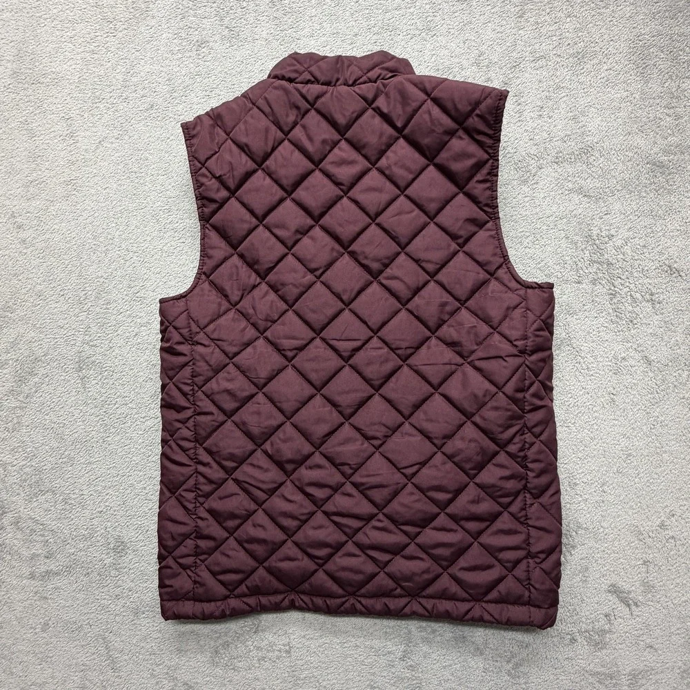 Hawke & Co‎ Vest Mens Small Burgundy Quilted Puffer Full Zip Performance Warm